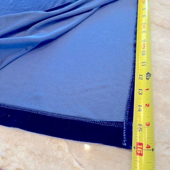 VINTAGE Talbots | Blue Velvet Maxi Gown Long Sleeve Slit |‎ Women's Size Medium - Picture 7 of 9